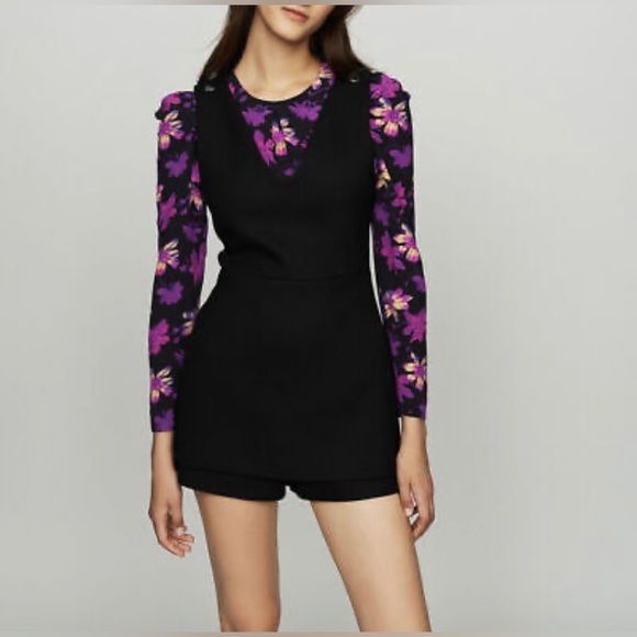 ❌SOLD❌ maje Irisa black romper w/ Skor detailed - worn once in perfect condition - Picture 2 of 5